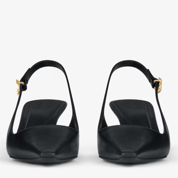 Givenchy G Cube slingback pumps in black leather - Picture 5 of 10